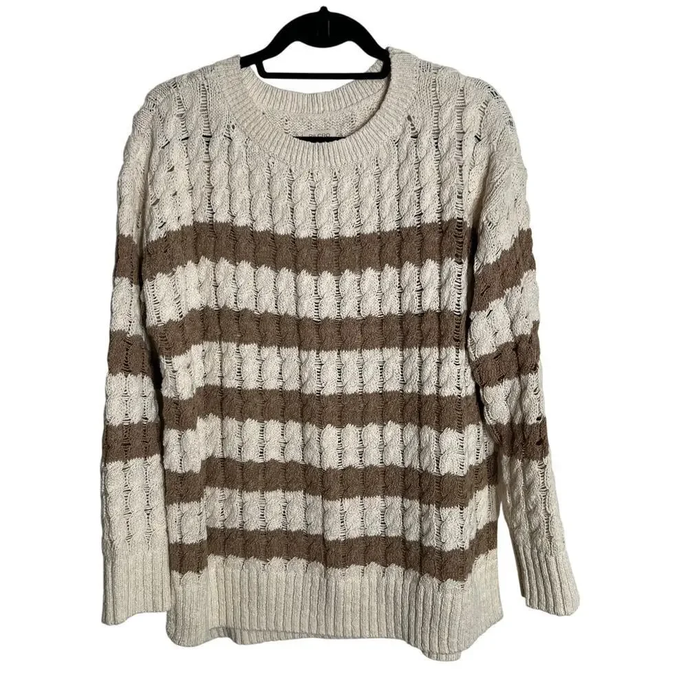 Anthropologie‎ Pilcro Longline Stitch Boho Oversized Sweater Size Small